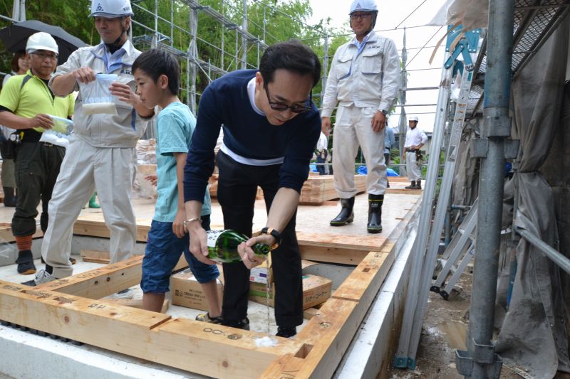 福岡県春日市03　注文住宅建築現場リポート⑤　～上棟式～