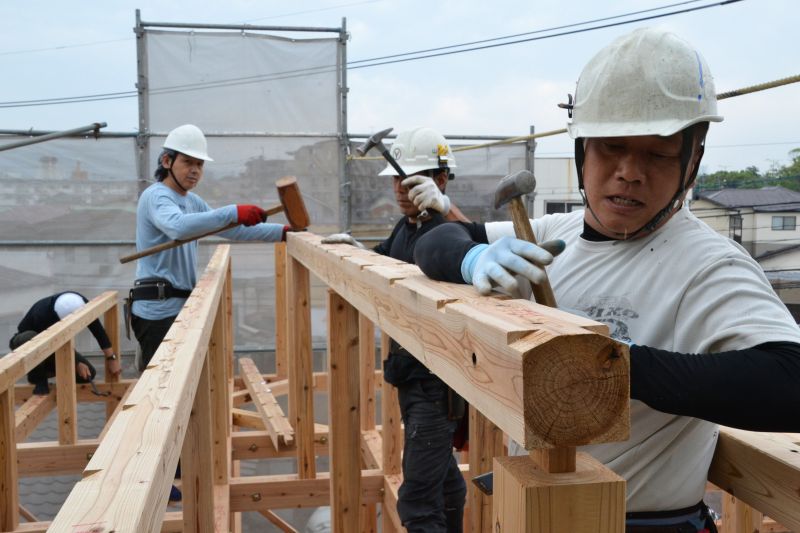 福岡県春日市03　注文住宅建築現場リポート⑤　～上棟式～