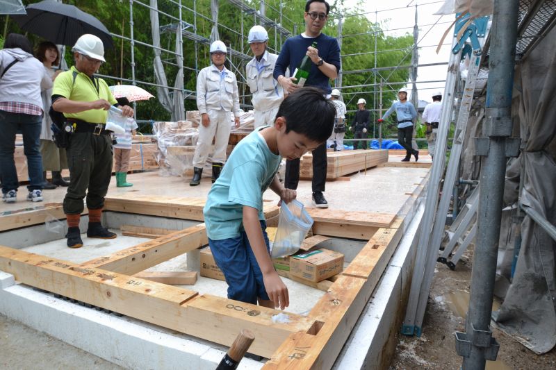 福岡県春日市03　注文住宅建築現場リポート⑤　～上棟式～