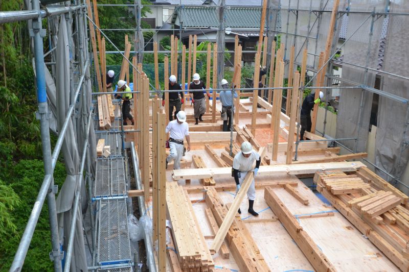 福岡県春日市03　注文住宅建築現場リポート⑤　～上棟式～