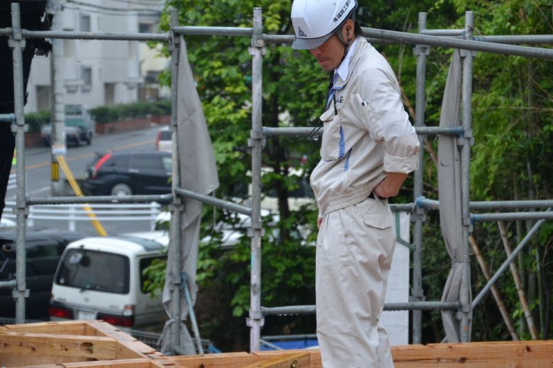 福岡県春日市03　注文住宅建築現場リポート⑤　～上棟式～