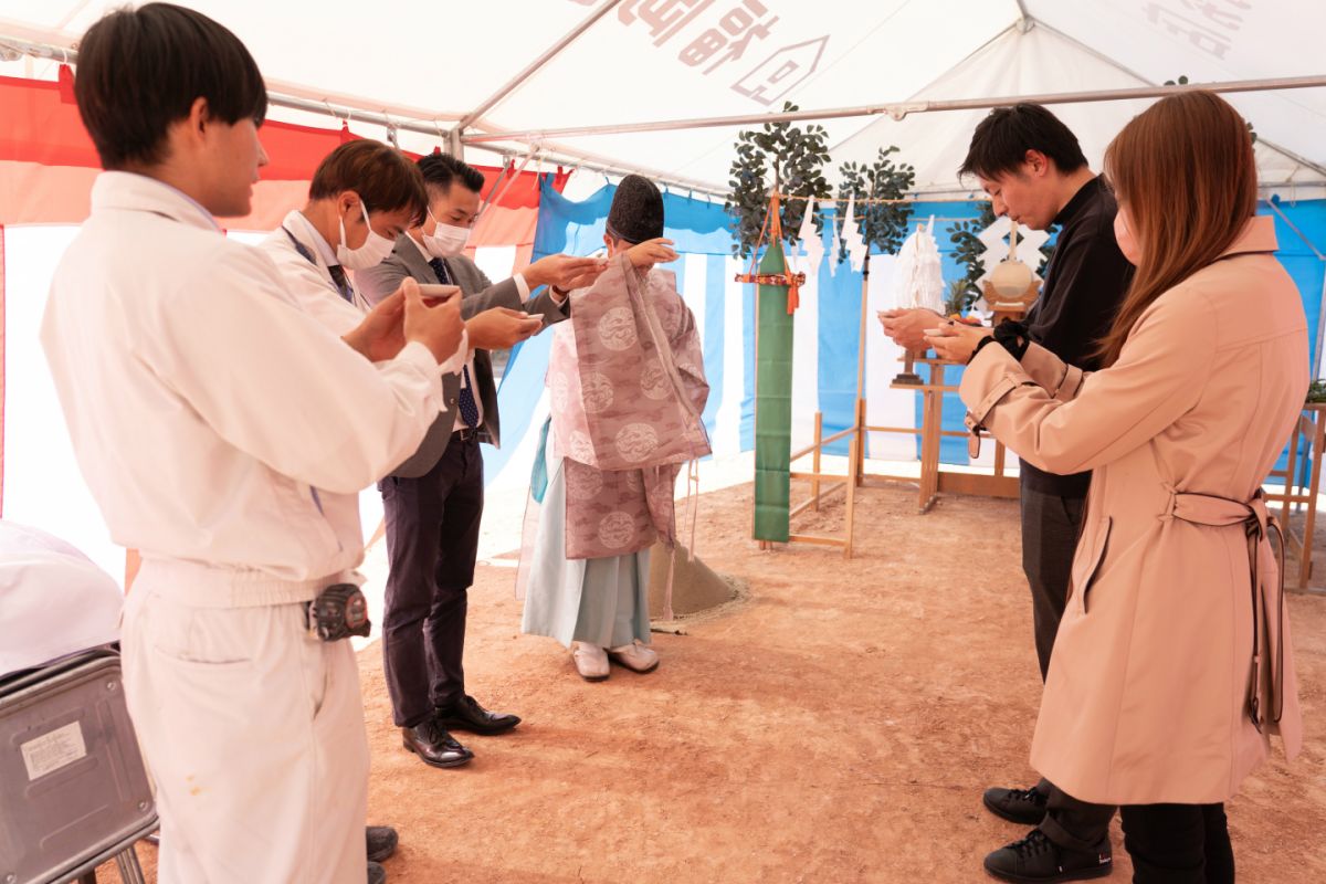 福岡県筑紫野市14　注文住宅建築現場リポート①　～地鎮祭〜