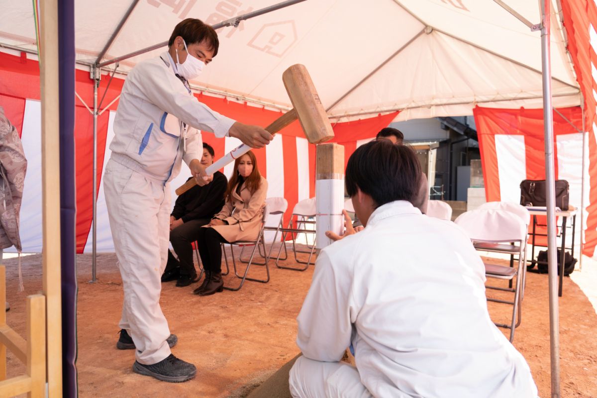 「筑紫野市14」注文住宅現場リポート①【地鎮祭】