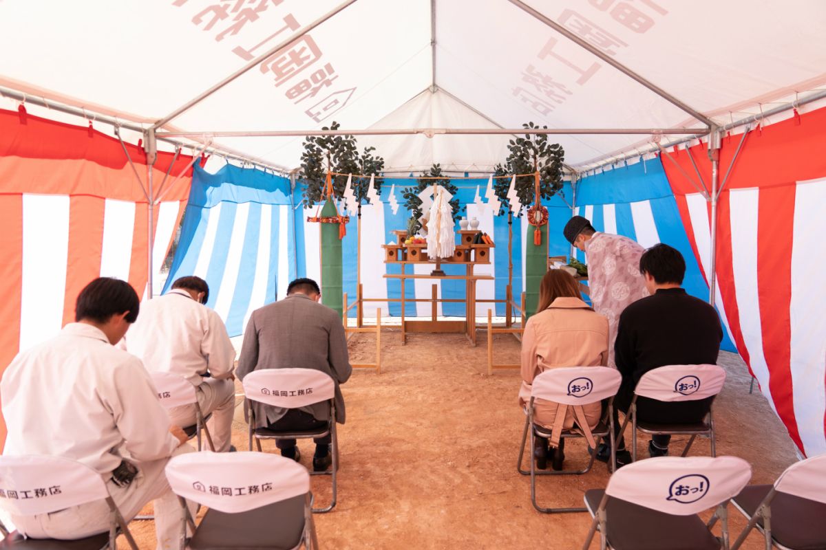 福岡県筑紫野市14　注文住宅建築現場リポート①　～地鎮祭〜