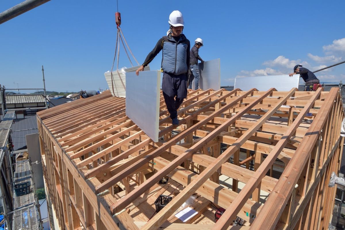 福岡県糟屋郡志免町06　注文住宅建築現場リポート④　～上棟式・後編～