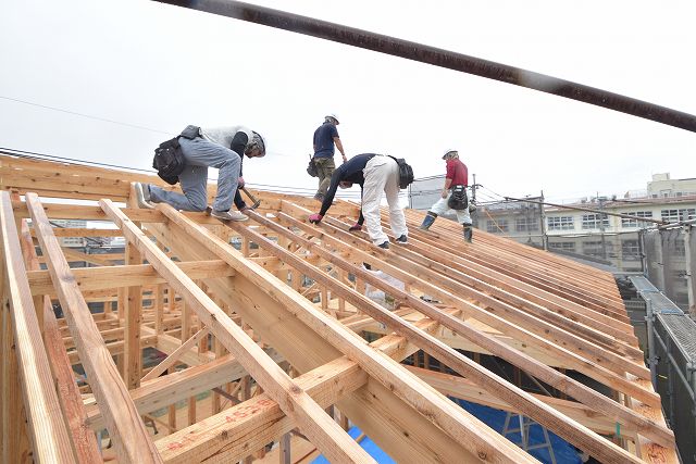 福岡市東区05　注文住宅建築現場リポート⑥　～上棟式～