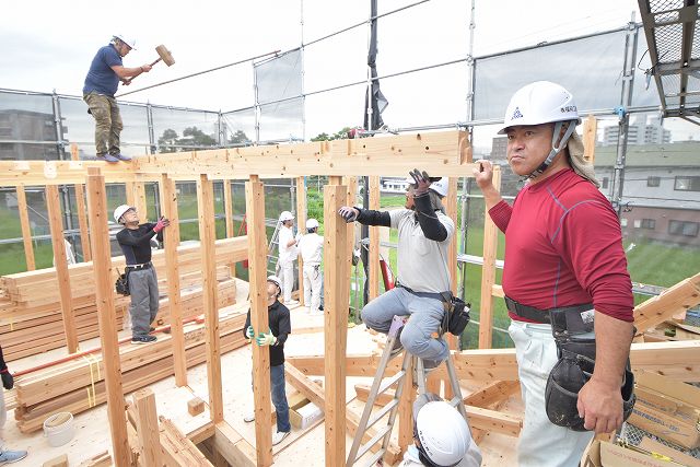 福岡市東区05　注文住宅建築現場リポート⑥　～上棟式～