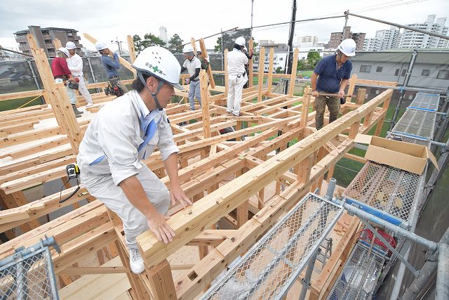 福岡市東区05　注文住宅建築現場リポート⑥　～上棟式～