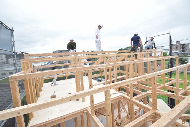 福岡市東区05　注文住宅建築現場リポート⑥　～上棟式～