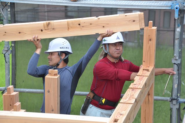 福岡市東区05　注文住宅建築現場リポート⑥　～上棟式～