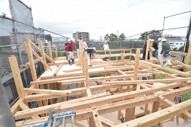 福岡市東区05　注文住宅建築現場リポート⑥　～上棟式～