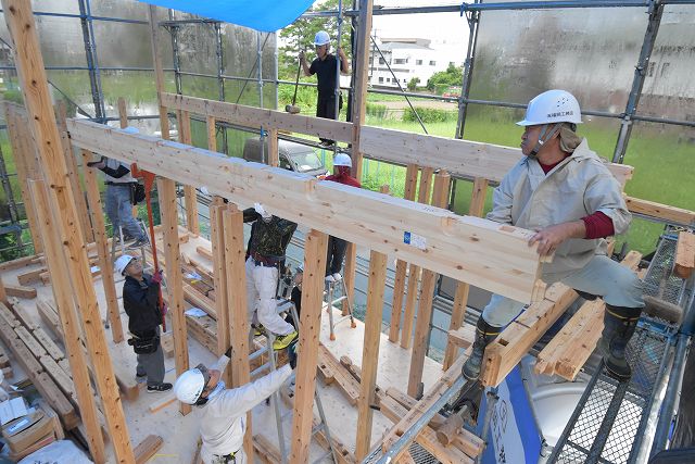 福岡市東区05　注文住宅建築現場リポート⑥　～上棟式～