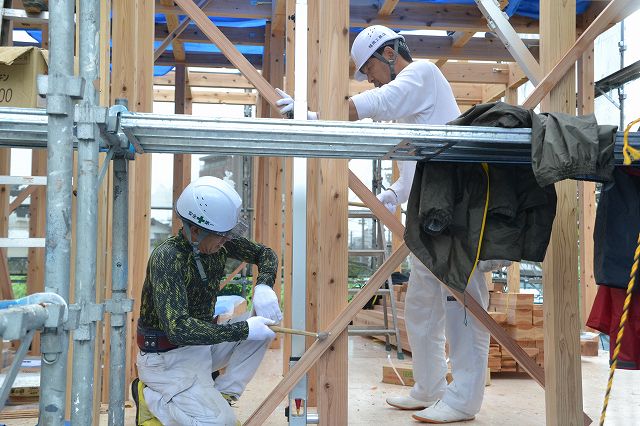 福岡市東区05　注文住宅建築現場リポート⑥　～上棟式～