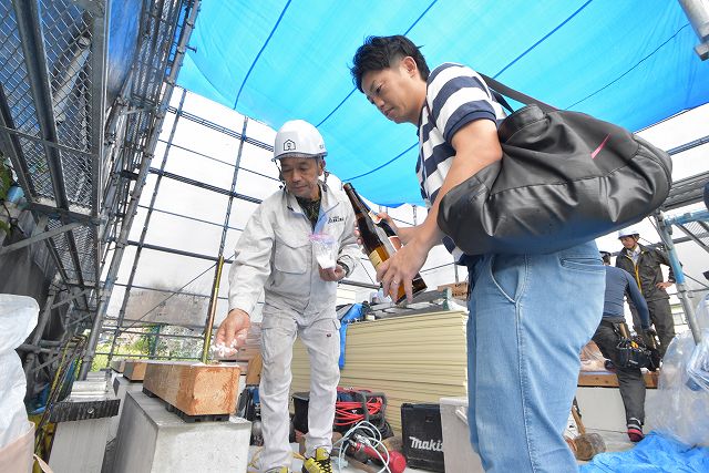 福岡市東区05　注文住宅建築現場リポート⑥　～上棟式～