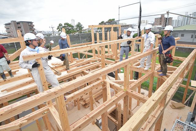 福岡市東区05　注文住宅建築現場リポート⑥　～上棟式～