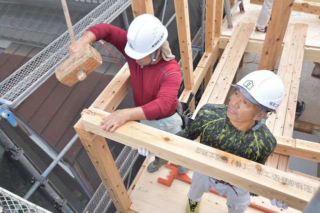 福岡市東区05　注文住宅建築現場リポート⑥　～上棟式～