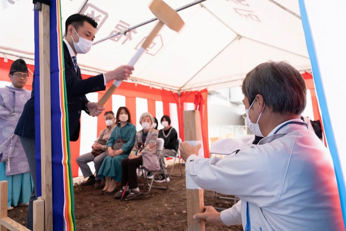 「福岡市南区28」注文住宅現場リポート①【地鎮祭】