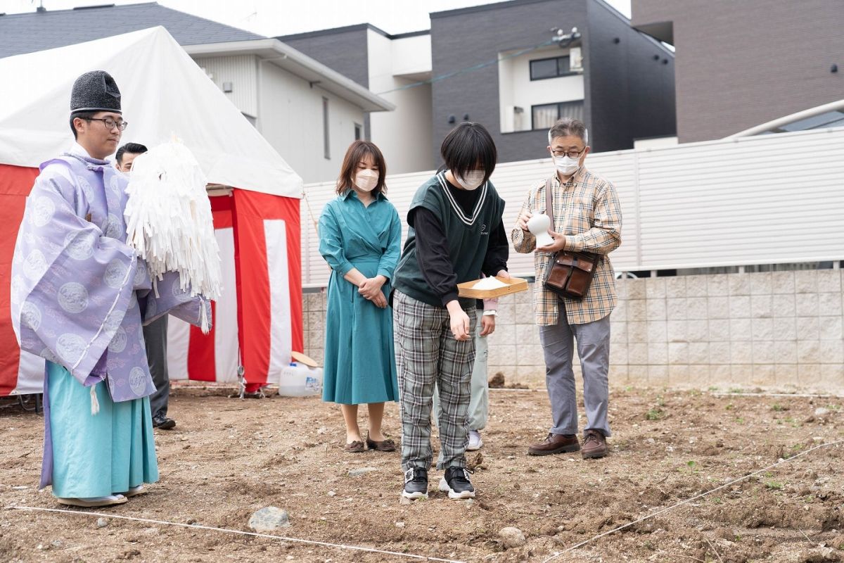 福岡市南区28　注文住宅建築現場リポート①　～地鎮祭～