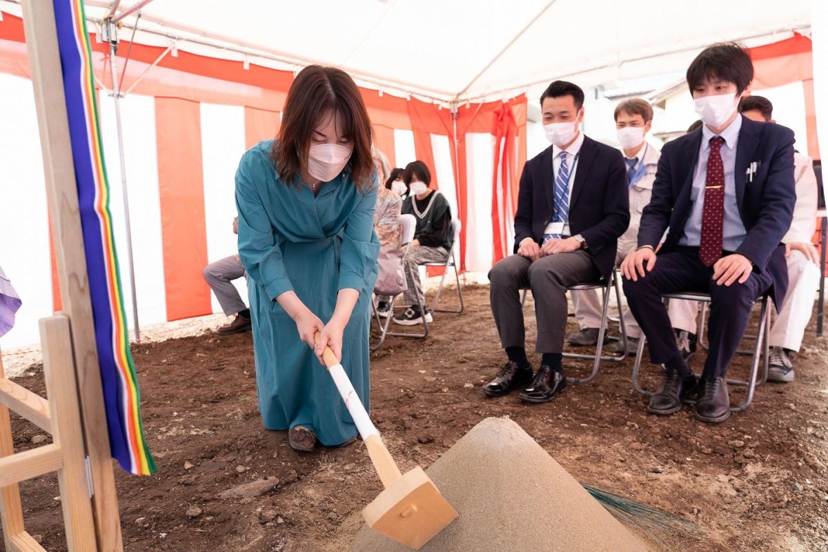 福岡市南区28　注文住宅建築現場リポート①　～地鎮祭～