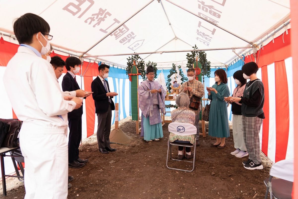 福岡市南区28　注文住宅建築現場リポート①　～地鎮祭～