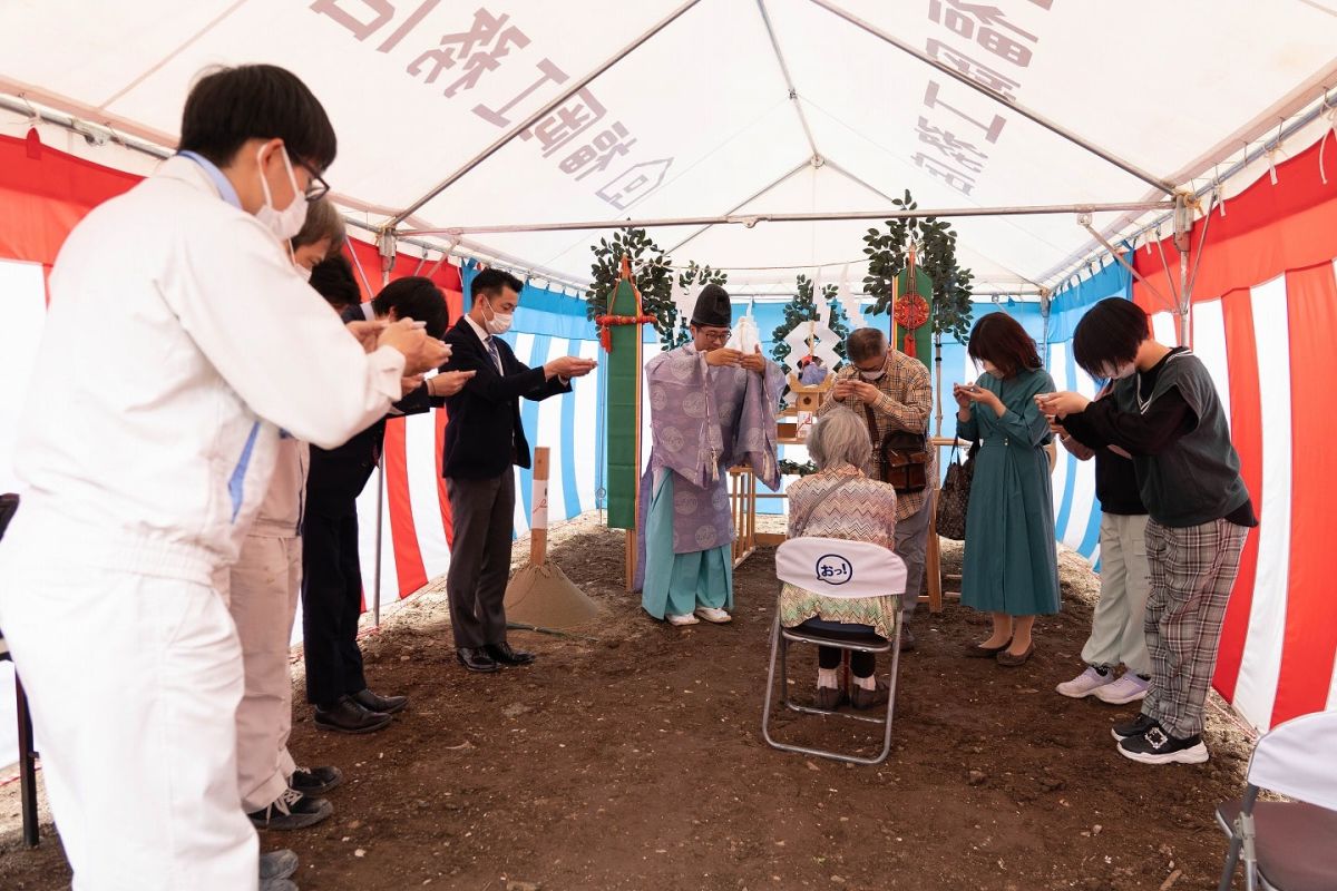 福岡市南区28　注文住宅建築現場リポート①　～地鎮祭～