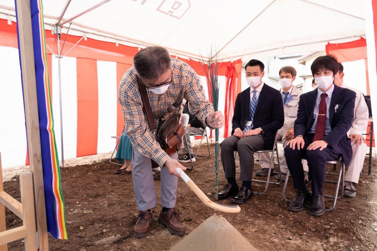 福岡市南区28　注文住宅建築現場リポート①　～地鎮祭～