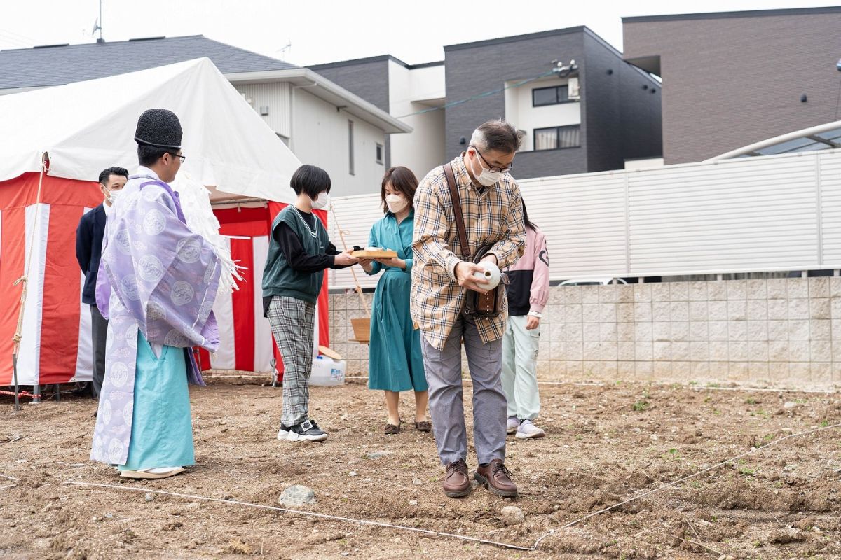 福岡市南区28　注文住宅建築現場リポート①　～地鎮祭～