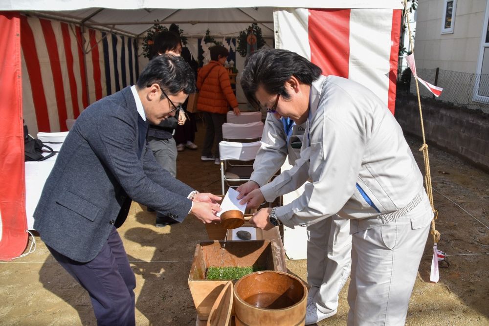 「福岡市早良区飯倉01」注文住宅現場リポート①【地鎮祭】