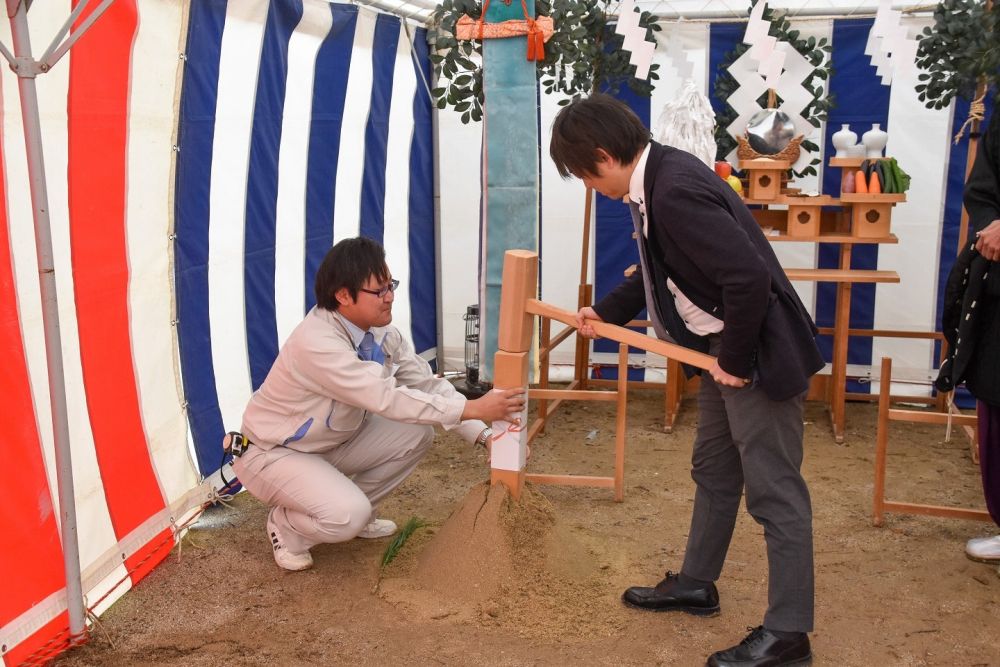 「福岡市早良区飯倉01」注文住宅現場リポート①【地鎮祭】