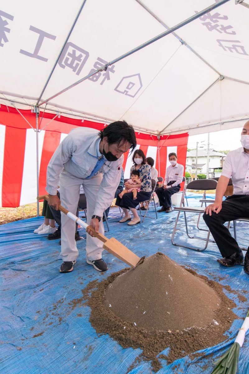 福岡県北九州市八幡西区01　注文住宅建築現場リポート①　～地鎮祭～