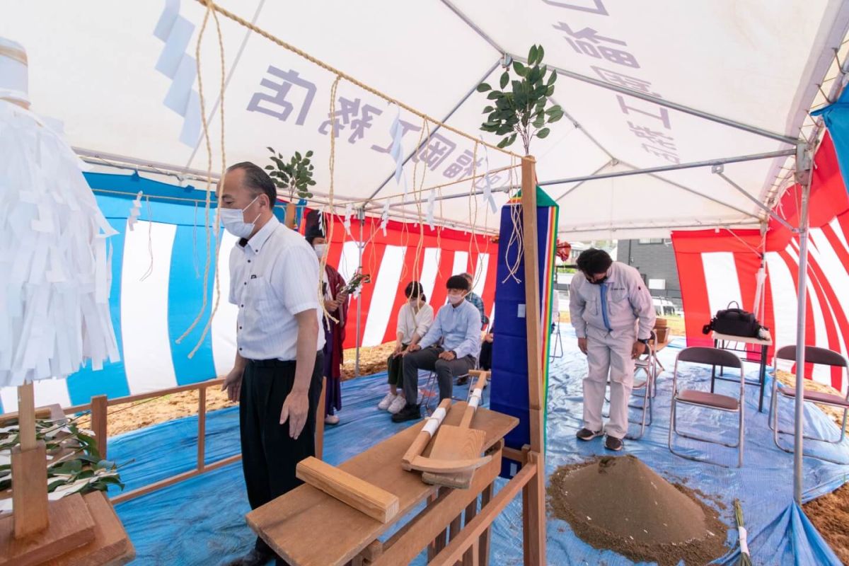 「北九州市八幡西区01」注文住宅現場リポート①【地鎮祭】
