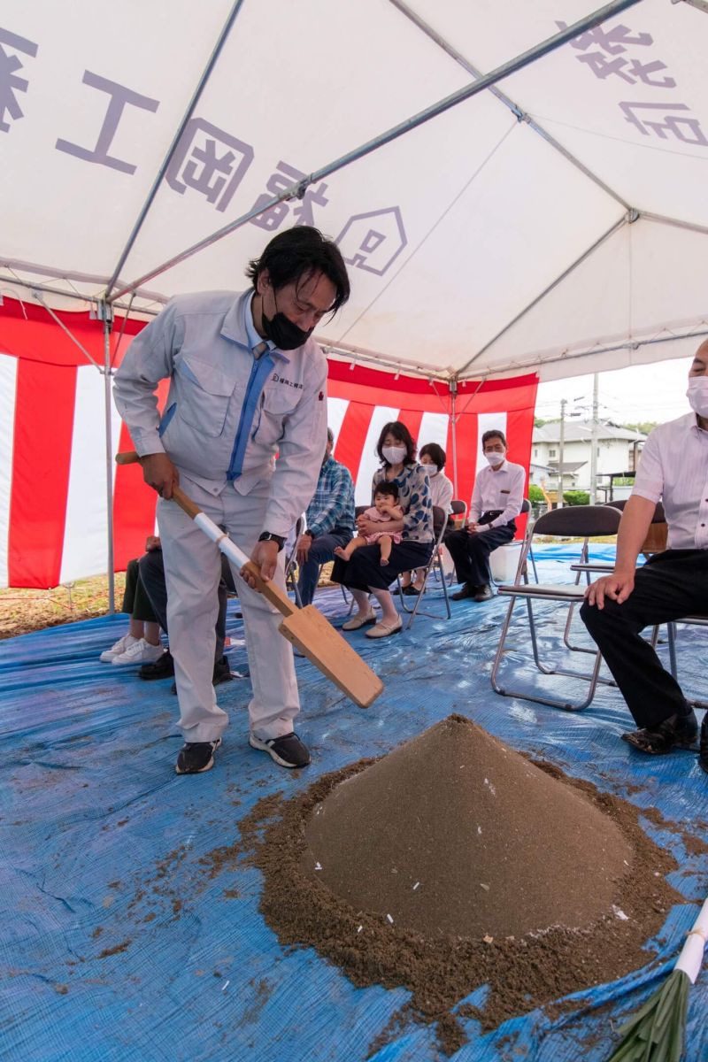 「北九州市八幡西区01」注文住宅現場リポート①【地鎮祭】