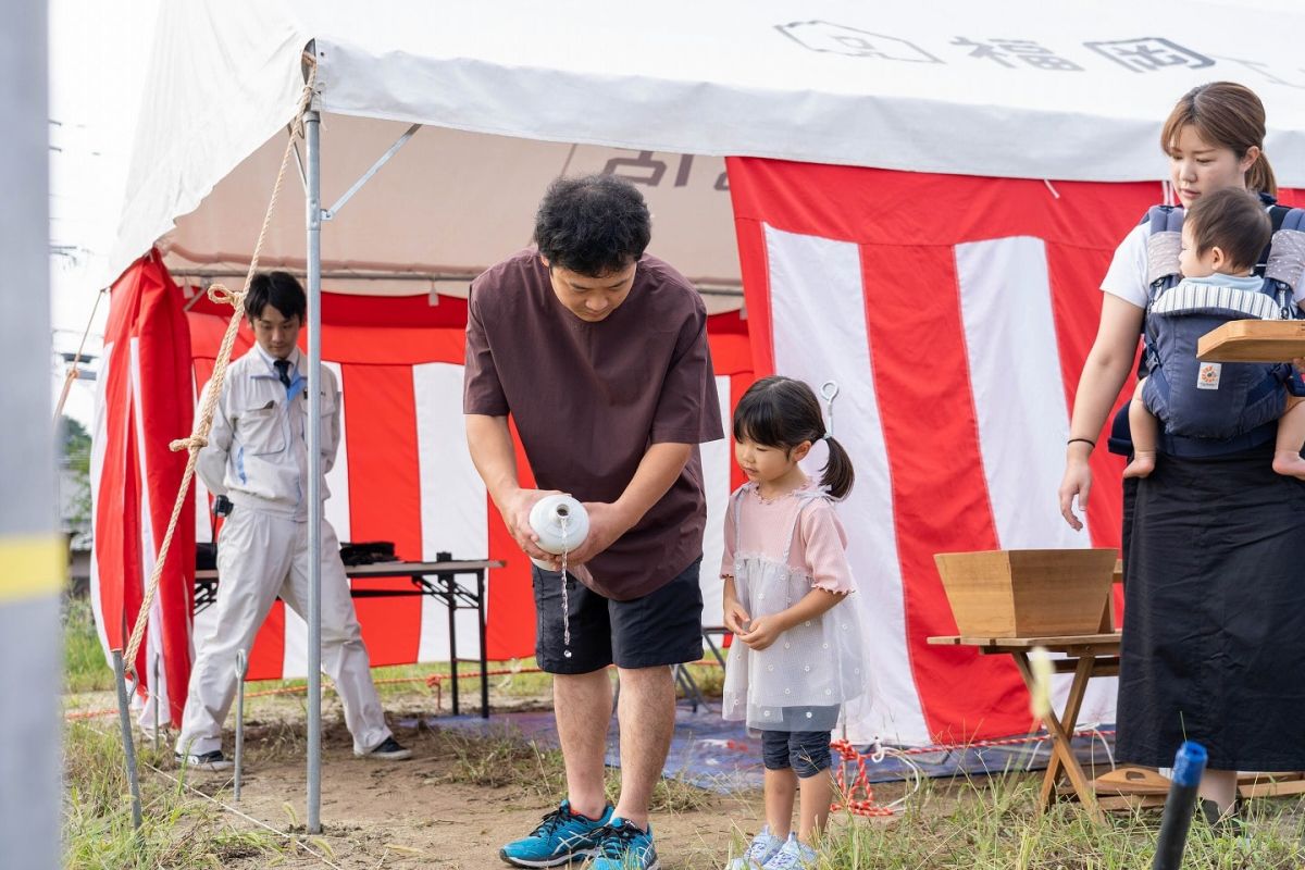 福岡県那珂川市11　注文住宅建築現場リポート①　～地鎮祭～