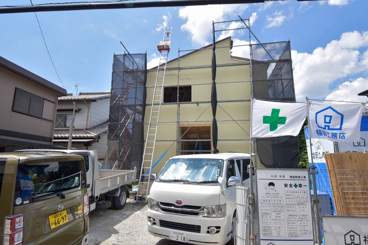 福岡県北九州市八幡西区02　注文住宅建築現場リポート④　～木工事・下地施工～