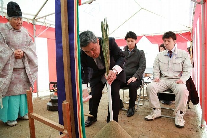 福岡市早良区03　注文住宅建築現場リポート①　～地鎮祭～