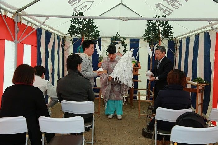 福岡市早良区03　注文住宅建築現場リポート①　～地鎮祭～