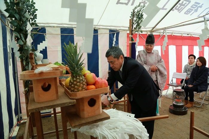 福岡市早良区03　注文住宅建築現場リポート①　～地鎮祭～