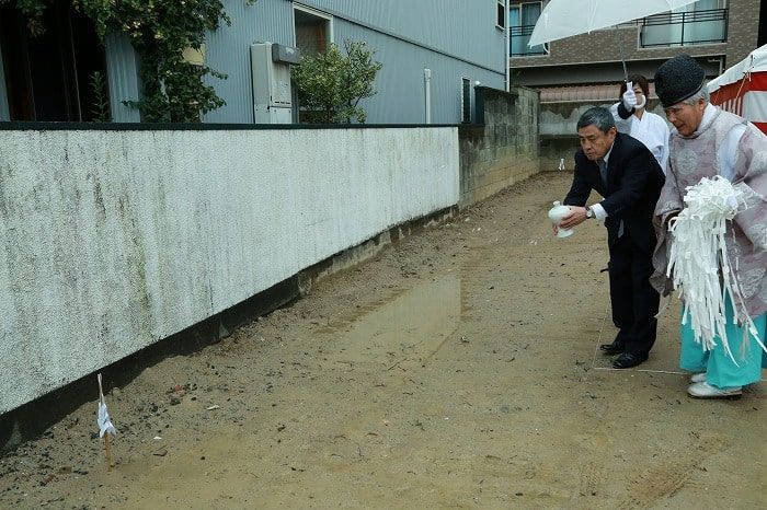 福岡市早良区03　注文住宅建築現場リポート①　～地鎮祭～