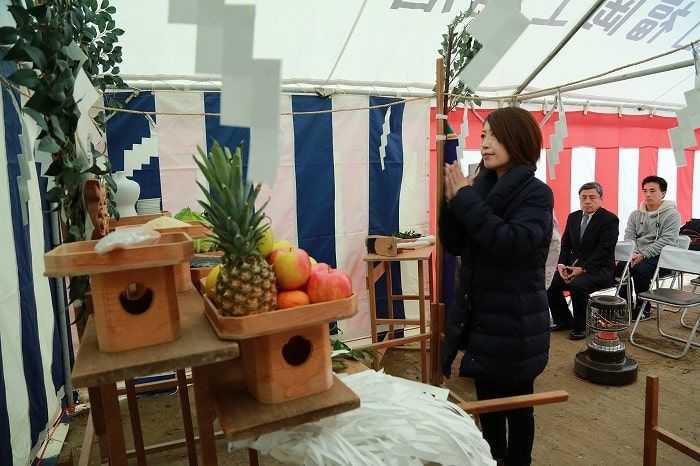 福岡市早良区03　注文住宅建築現場リポート①　～地鎮祭～