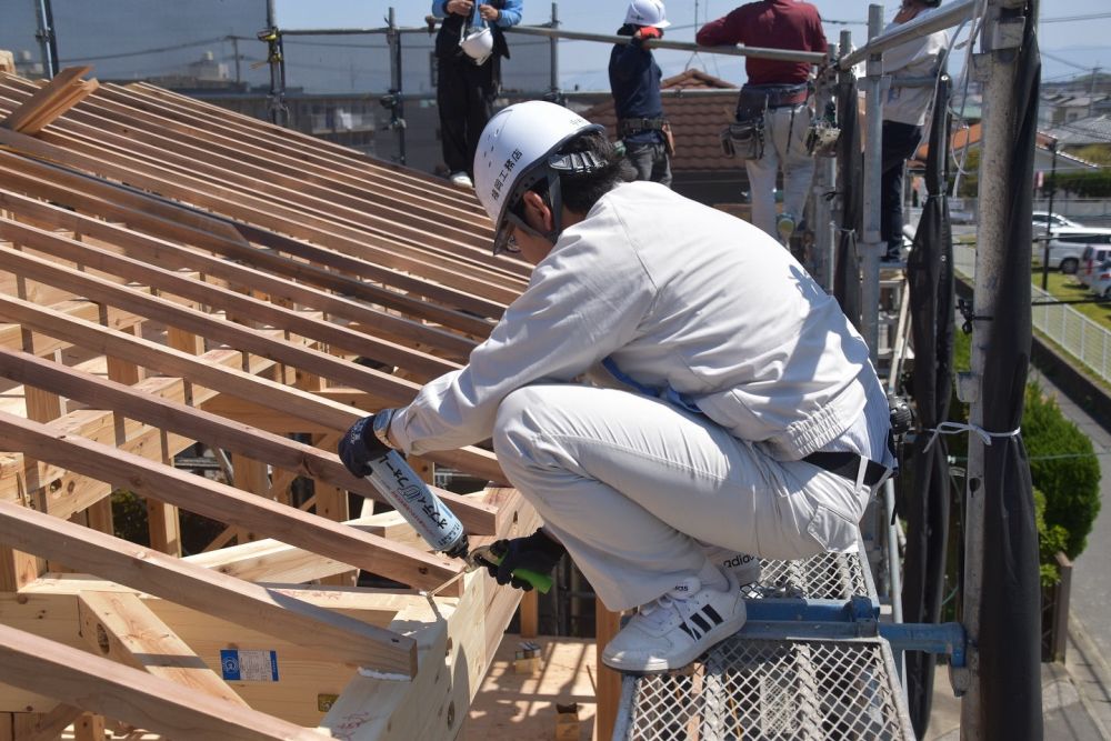 福岡市早良区05　注文住宅建築現場リポート④　～上棟式～