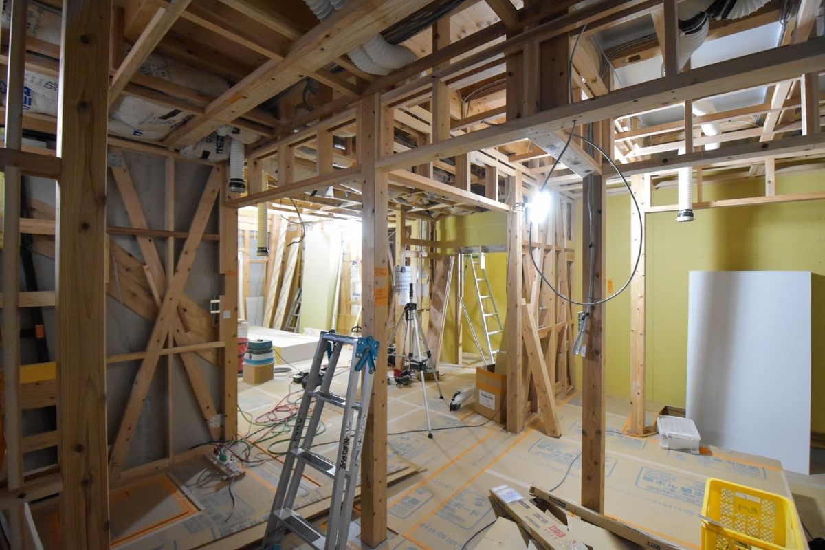 「福岡市西区09」注文住宅現場リポート⑥【木工事】【石膏ボード】