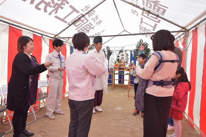 福岡市城南区七隈03　注文住宅建築現場リポート①　～地鎮祭～