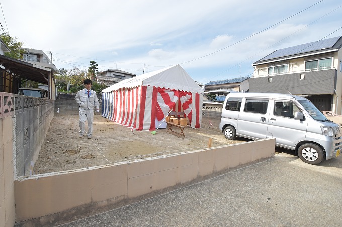 「福岡市城南区七隈03」注文住宅現場リポート①【地鎮祭】