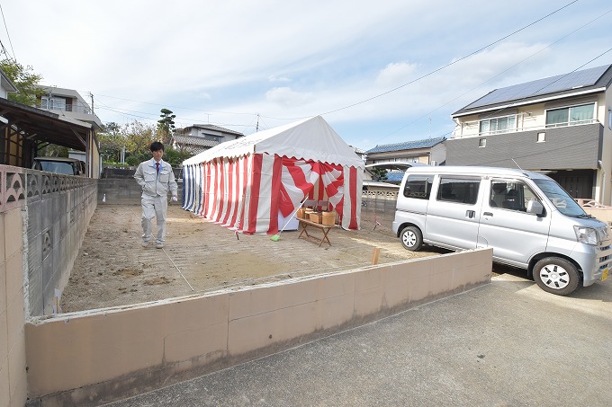 福岡市城南区七隈03　注文住宅建築現場リポート①　～地鎮祭～