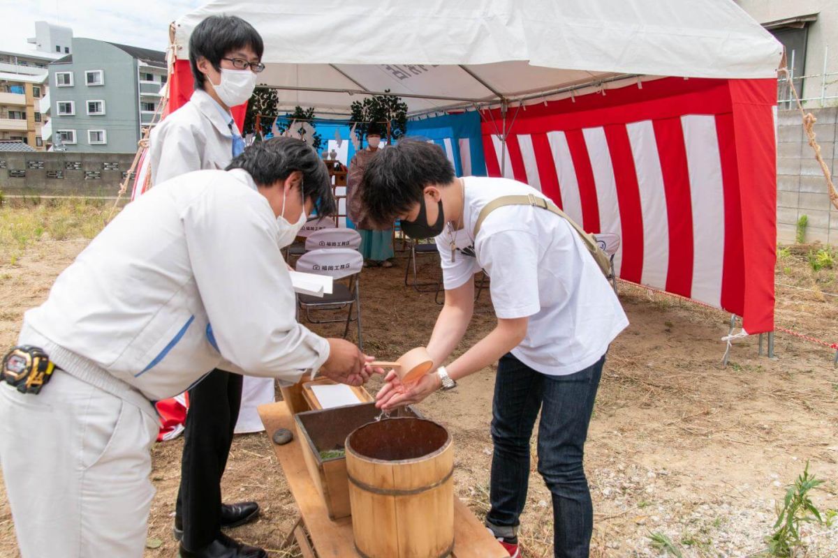 北九州市若松区二島01　注文住宅建築現場リポート①　～地鎮祭～