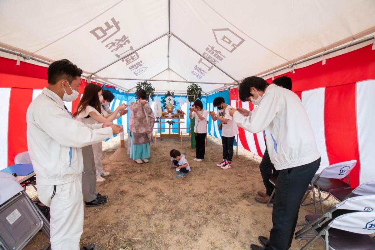 北九州市若松区二島01　注文住宅建築現場リポート①　～地鎮祭～