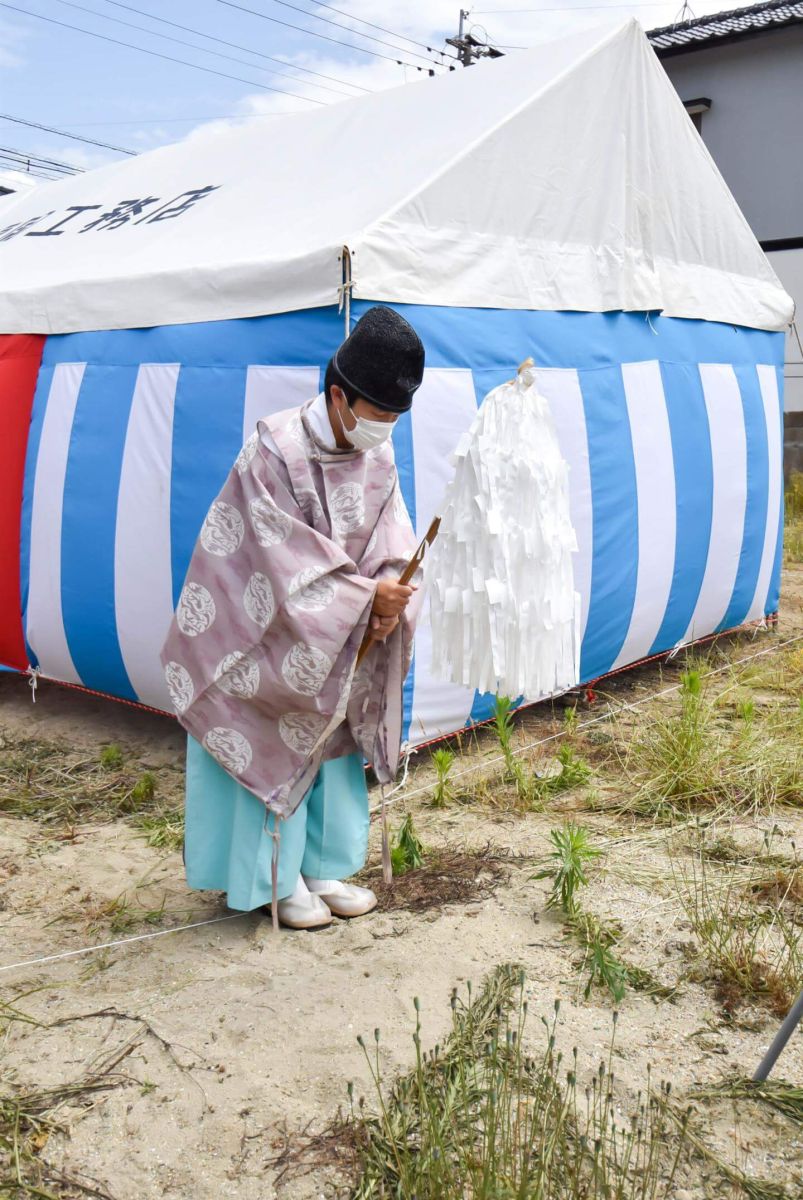 北九州市若松区二島01　注文住宅建築現場リポート①　～地鎮祭～