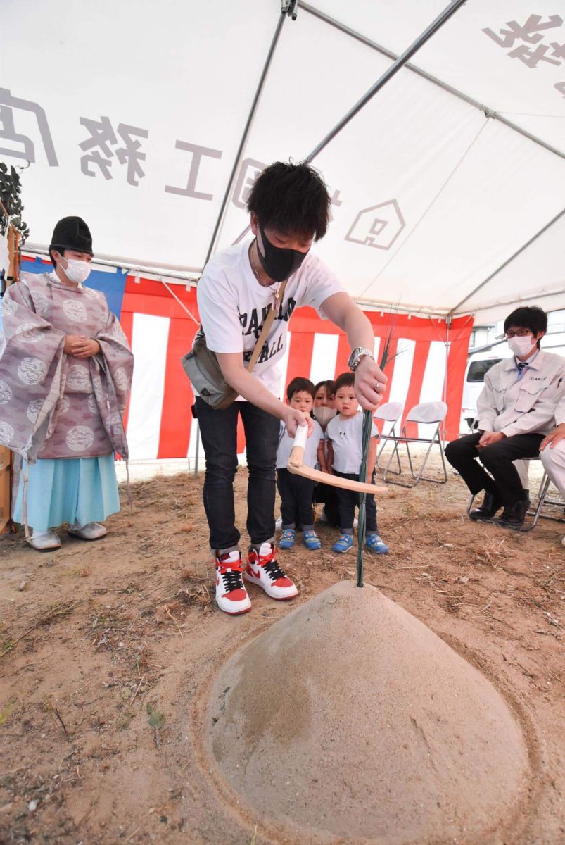 「北九州市若松区二島01」注文住宅現場リポート①【地鎮祭】