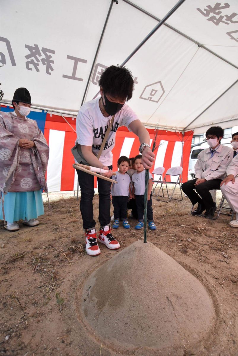 「北九州市若松区二島01」注文住宅現場リポート①【地鎮祭】