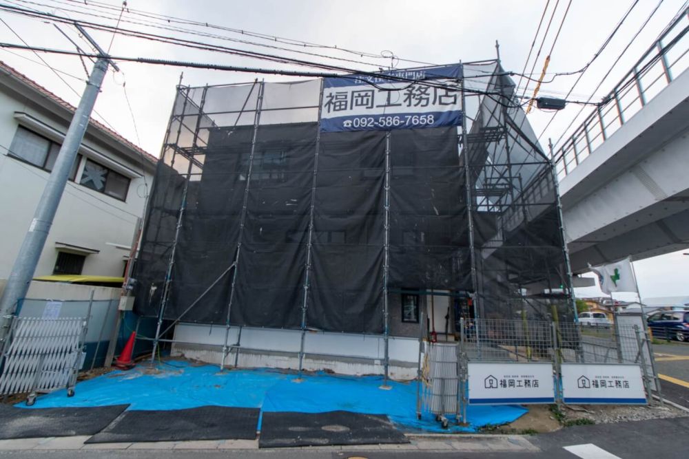 福岡市南区21　注文住宅建築現場リポート⑩　～木工事・石膏ボード貼り～